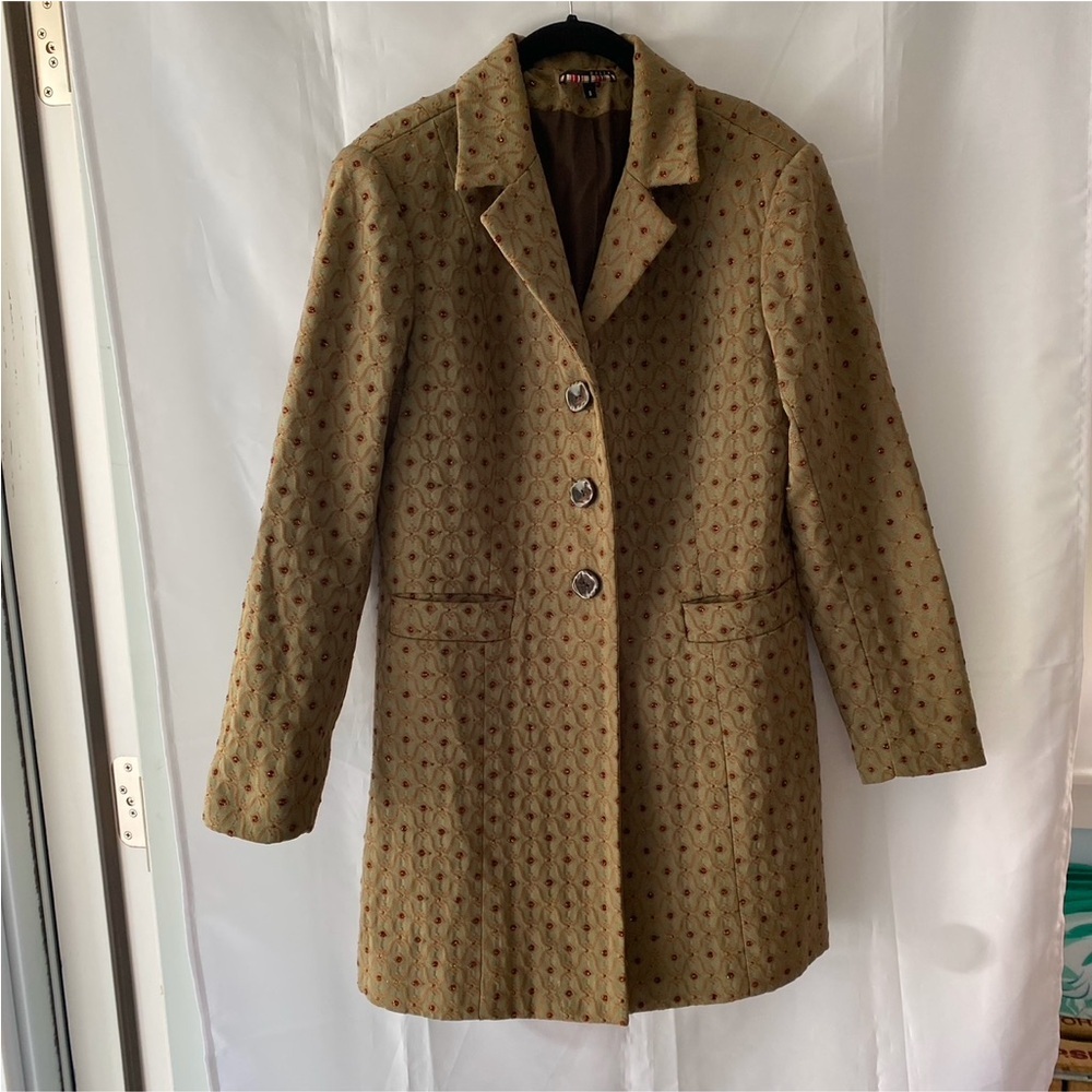NWOT Dalia coat olive oil green fully lined SZ 8.